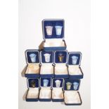 Collection of nine Wedgwood jasperware thimbles