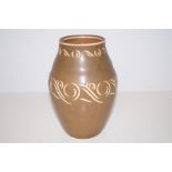 Studio pottery stoneware vase, chip to rim