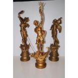 Pair of classical gilt figures, a/f
