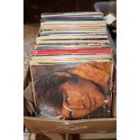 Large box of LP records