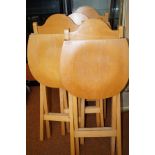 Set of four folding chairs