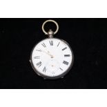 Silver cased pocket watch