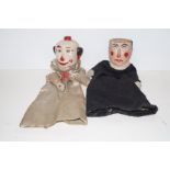 Two early 20th century hand puppets