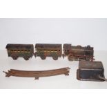 Early Markun clockwork steam train, restoration re