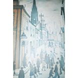 Unframed LS Lowry print 'An Organ Grinder' 324/850