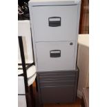 2x Small filing cabinets