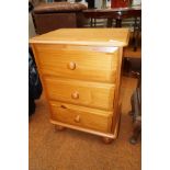 Pine set of 3 drawers