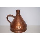 Victorian copper jug, stamped Victoria Hotel