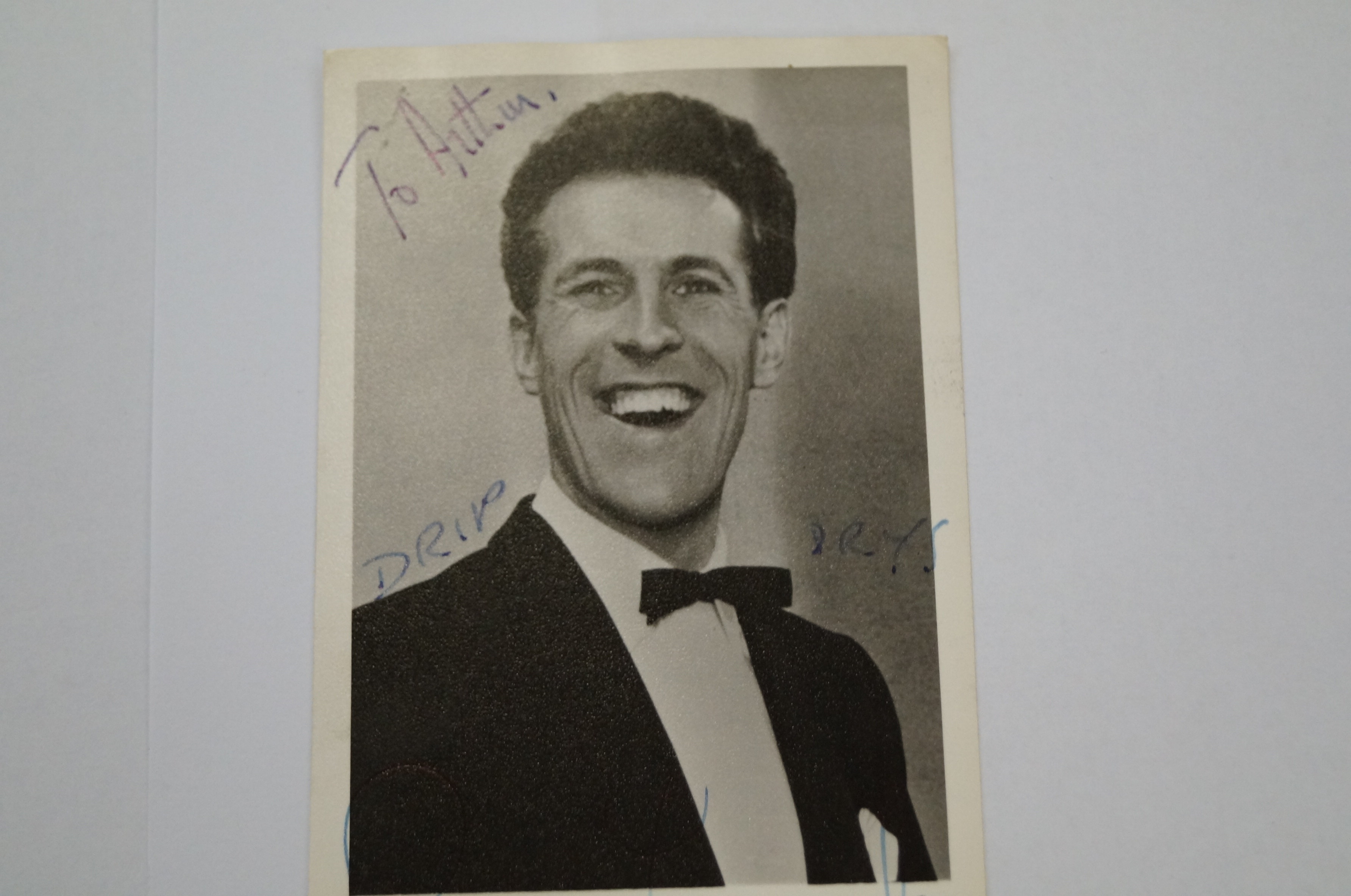 Autograph - Bruce Forsyth, personalised to Arthur