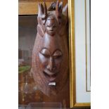 Large carved tribal mask