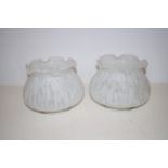 Pair of glass lamp shades
