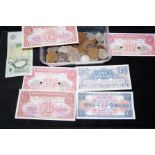 Collection of British armed forces notes together