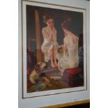 Framed limited edition print depicting Child in mi