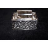 Silver cased and glass stamp-sticker