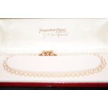 Simulated pearl necklace, in original case