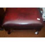 Leather foot stool