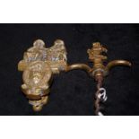 Brass corkscrew and door knocker