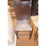 Oak chair incorporating a trouser press