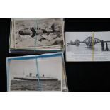 Transportation postcards - planes, trains, ships e