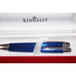 Boxed pen set, Kingsley. Ball point pens