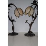 A pair of Christopher Wray Art Nouveau style Bronz