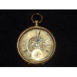18ct gold Victorian ladies fob watch. Currently ti