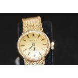 9ct gold strap/cased ladies Tissot Stylist wristwa