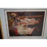 Framed limited edition print depicting Child in mi