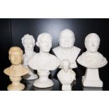 6 various busts (largest 16cm)