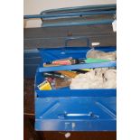Three cantilever tool boxes and contents