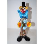 Art glass figure of a clown- 27cm