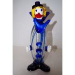 Art glass figure of a clown- 13cm