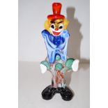 Art glass figure of a clown- 23cm