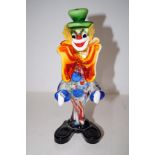 Art glass figure of a clown- 24cm