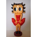 Large wooden figure of Betty Boop- Height: 64cm