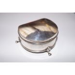 Silver trinket box, Birmingham, 1911