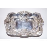 Gorham silver pin dish, scrolled and foliate decor