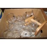 Box of advertising glassware