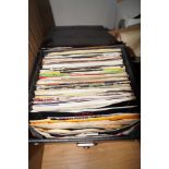 Small box of single records