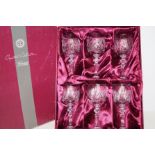 Box set of crystal wine glasses