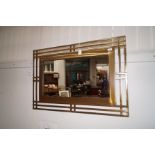 Brushed metal wall mirror