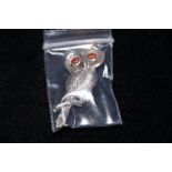 Silver owl broach