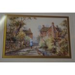 Framed original watercolour by Michael Crawley- Co