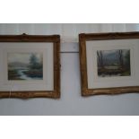 Pair of framed watercolours signed T. Trillo