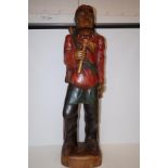 Large wooden carved Native Indian figure (Height: