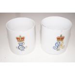 Two lithophane mugs- 1911 (chipped) and 1902