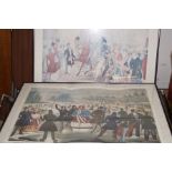 Set of six framed prints depicting fashions of the