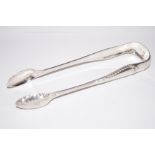 Victorian hallmarked silver set of sugar tongs wit