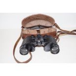 Pair of french field glasses in case