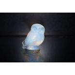 Lalique glass figure of an owl (Height 6cm) signed to base